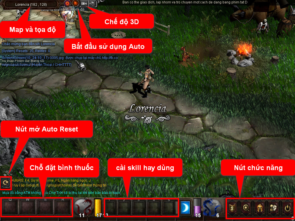 Chức năng chính của Game MU Hỏa Long